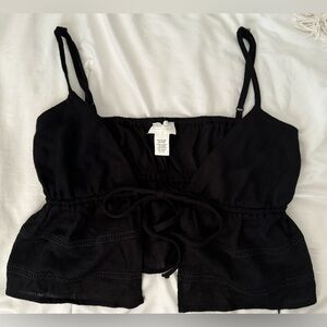 Full Tilt Tie Front Tank Top